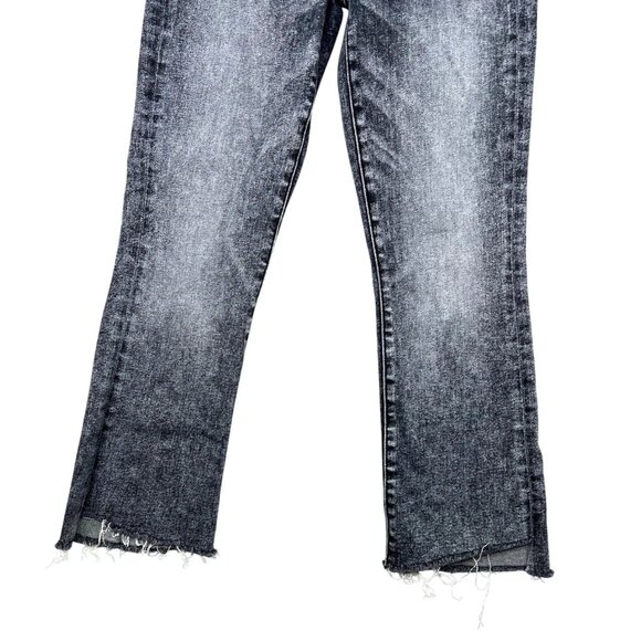 Mother The Insider Crop Step Fray Jeans Size 27 Gray Wash Mid Rise Womens Denim - Picture 14 of 15